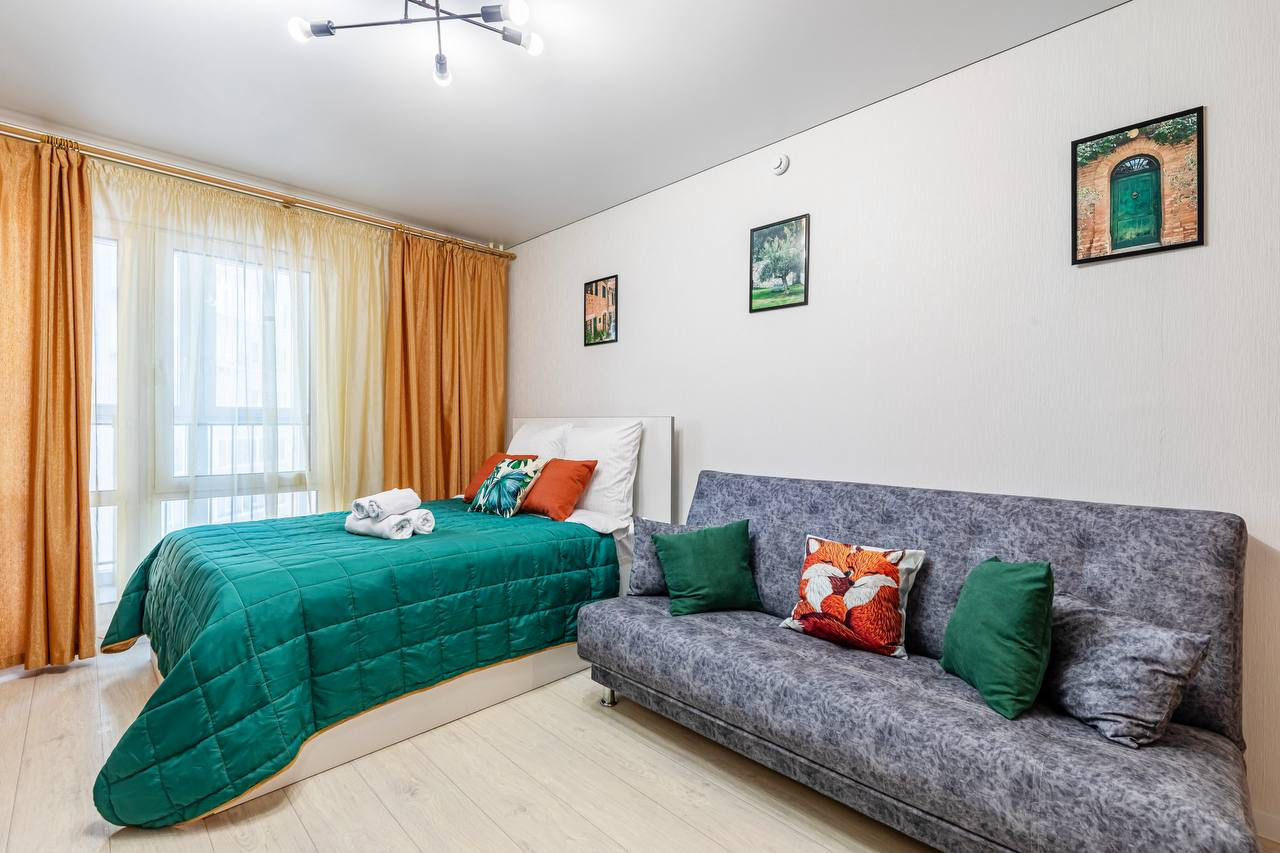 Уютная Квартира-студия, 30 м², 2 кровати