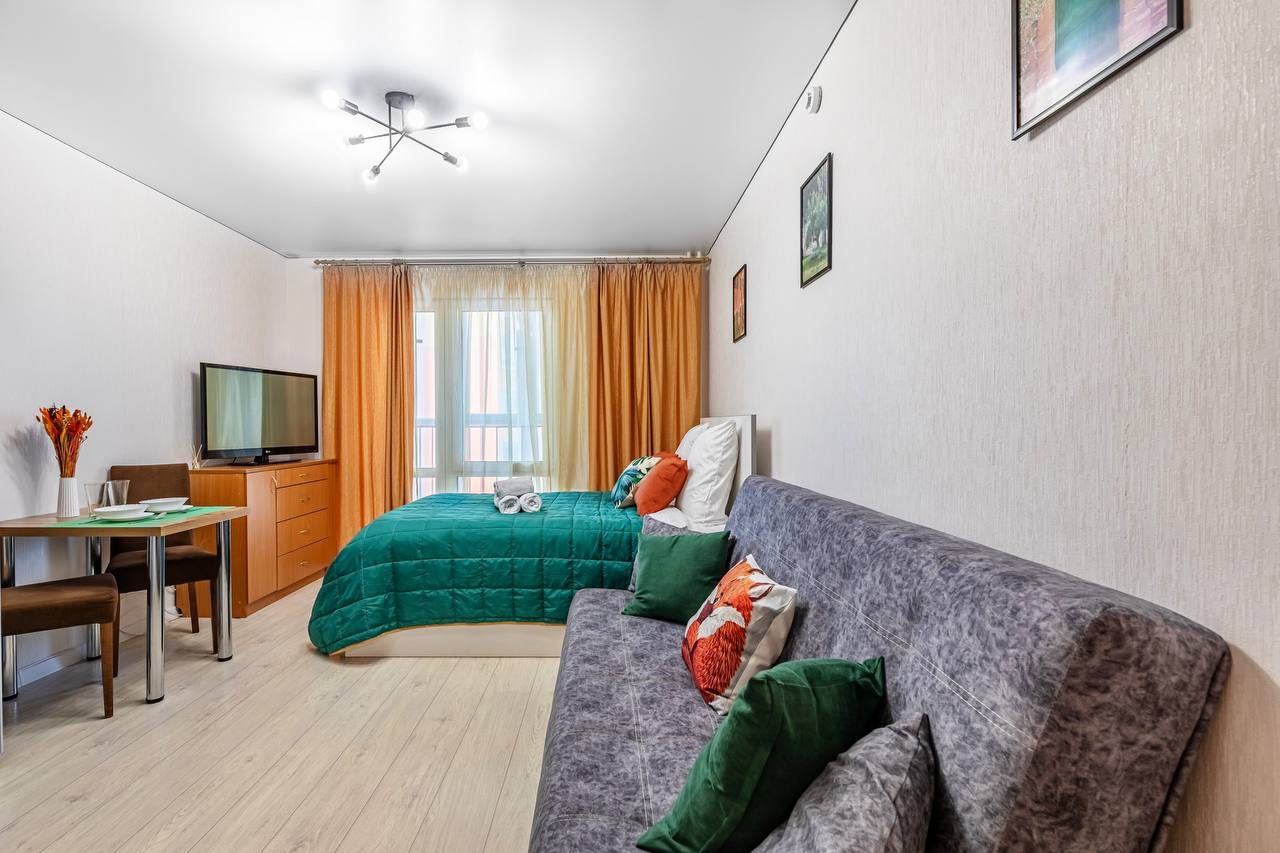 Уютная Квартира-студия, 30 м², 2 кровати